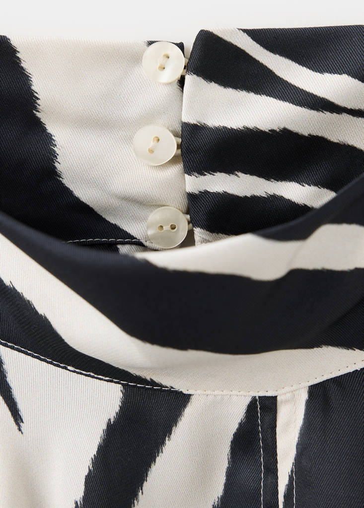 Straight high-neck blouse — Off White
