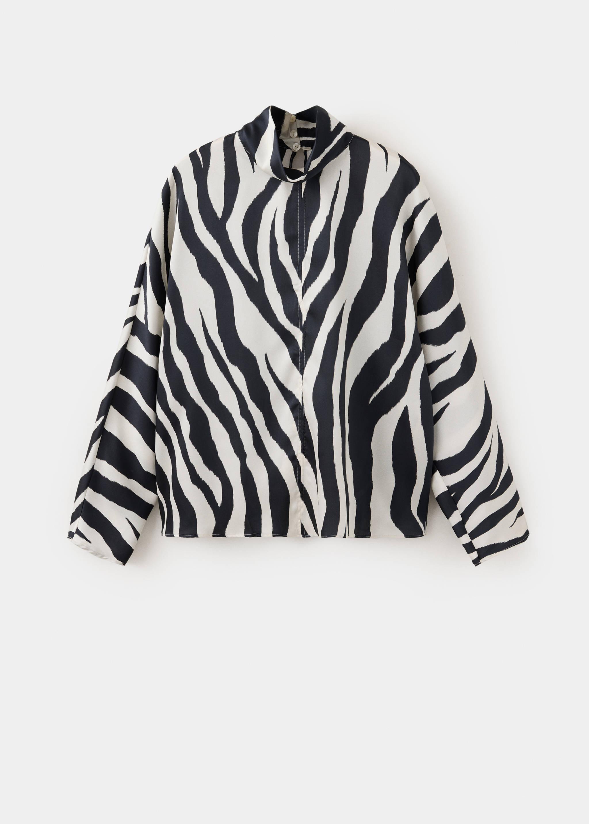 Blouse droite à col montant - Article sans modèle