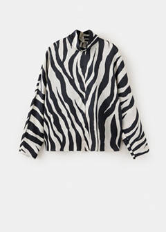 Straight high-neck blouse — Off White 5