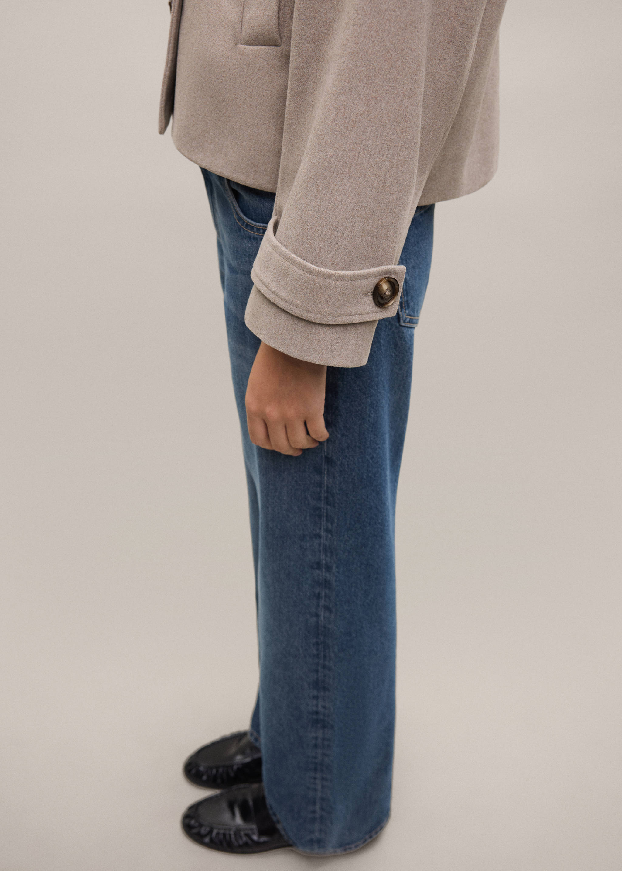 Manteau laine mélangée boutons - Détail de l'article 3