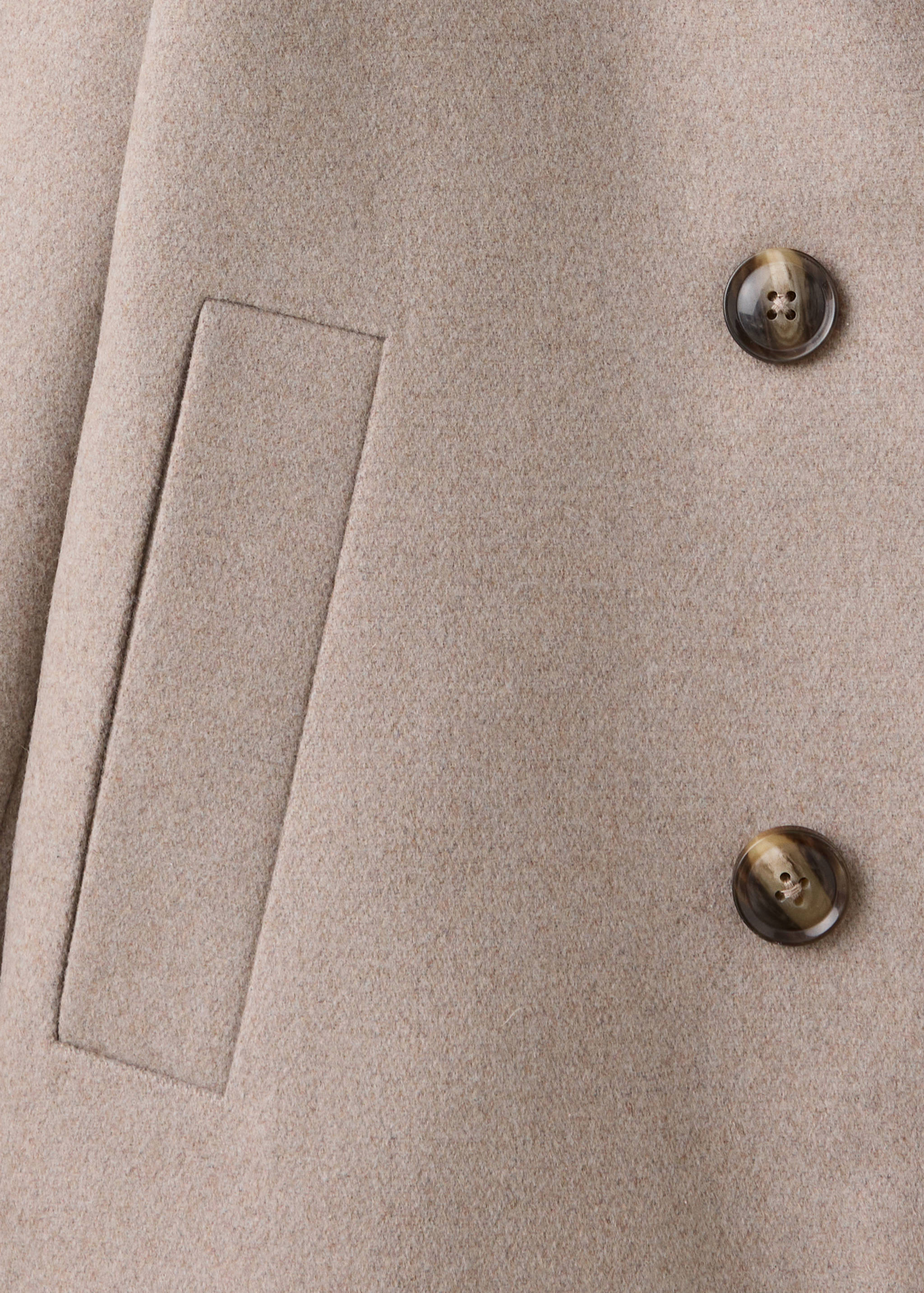 Manteau laine mélangée boutons - Détail de l'article 0