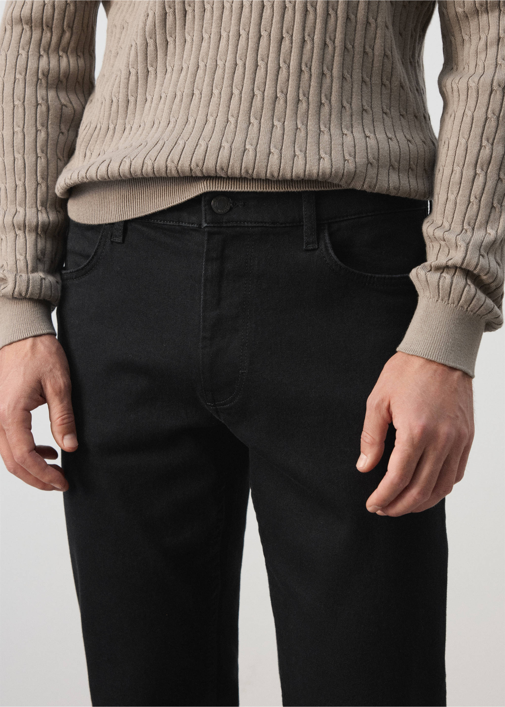 Slim fit Ultra Soft Touch Patrick jeans - Details of the article 1, Black denim. Ref: 37055975-00.