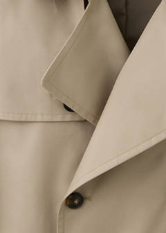 Water-repellent belted trench coat — Sand 9