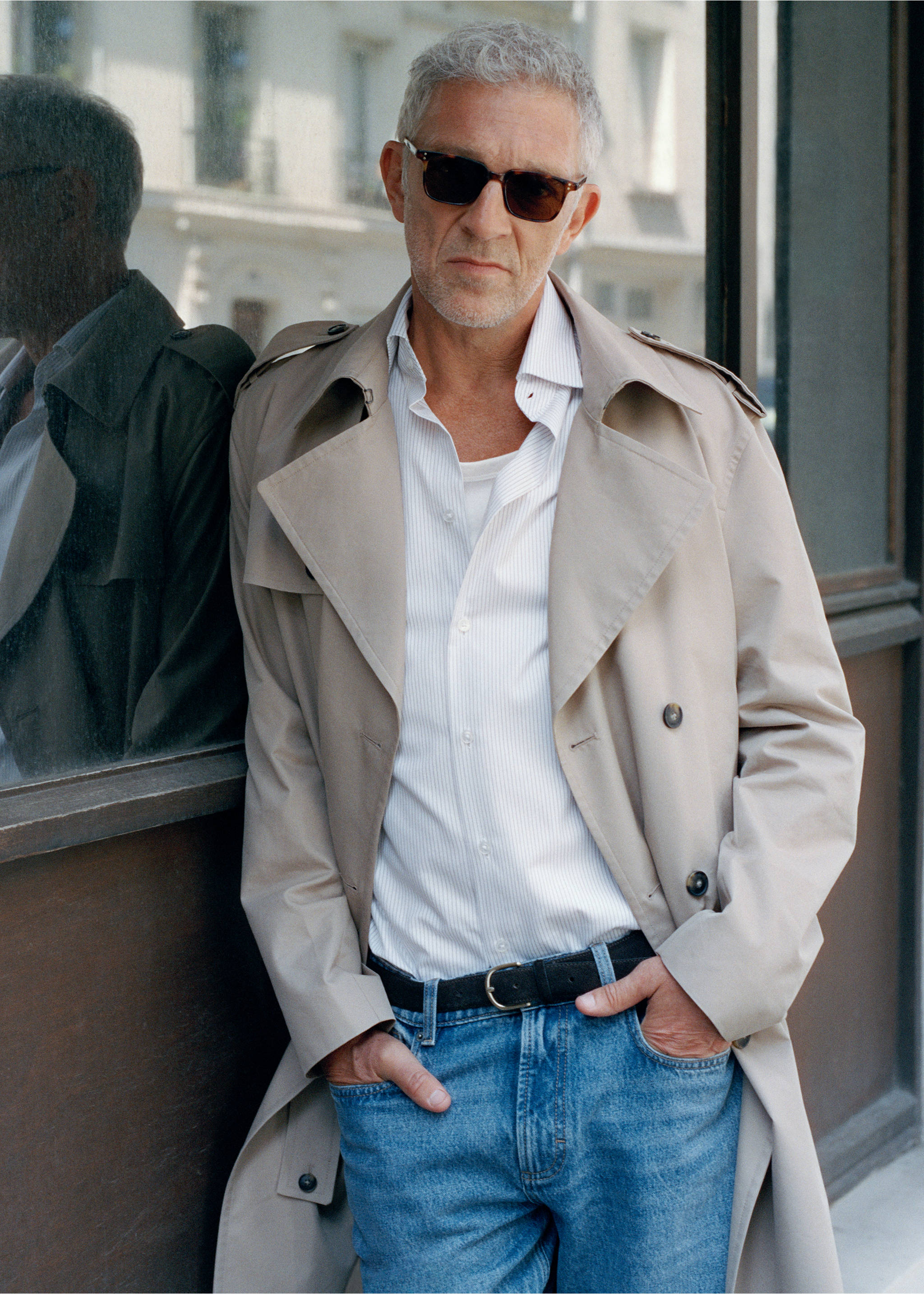 Water-repellent belted trench coat - Details of the article 4, Sand. Ref: 37055977-01.
