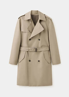 Water-repellent belted trench coat — Sand 8