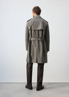 Water-repellent belted trench coat — Mink Grey 3