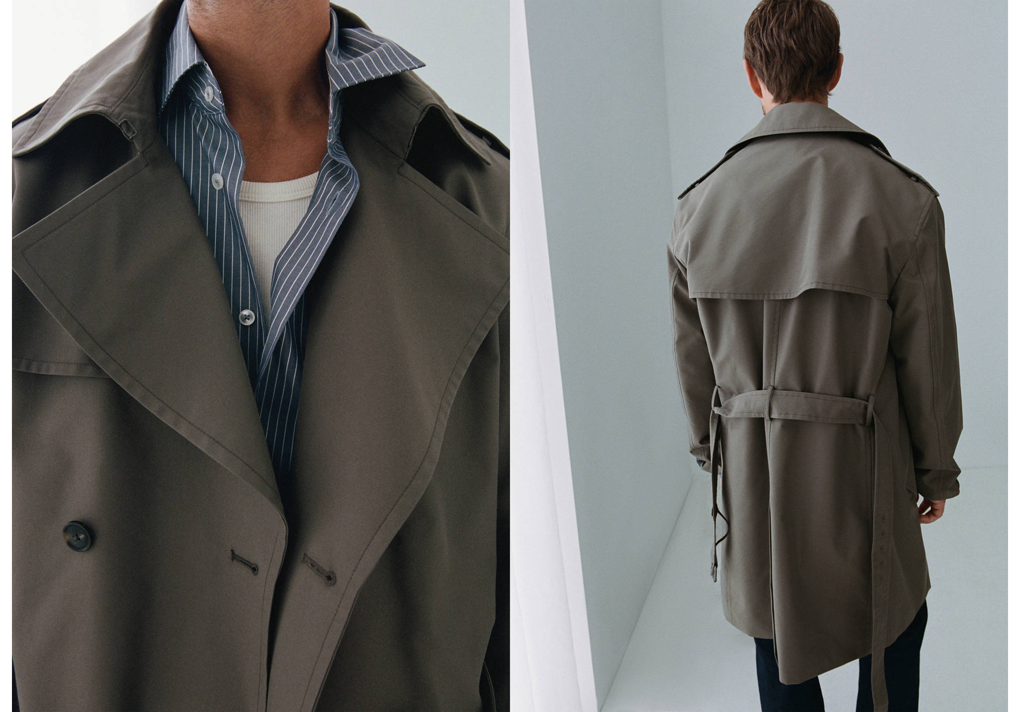 Gabardina cinturón water repellent - Plano panorámico