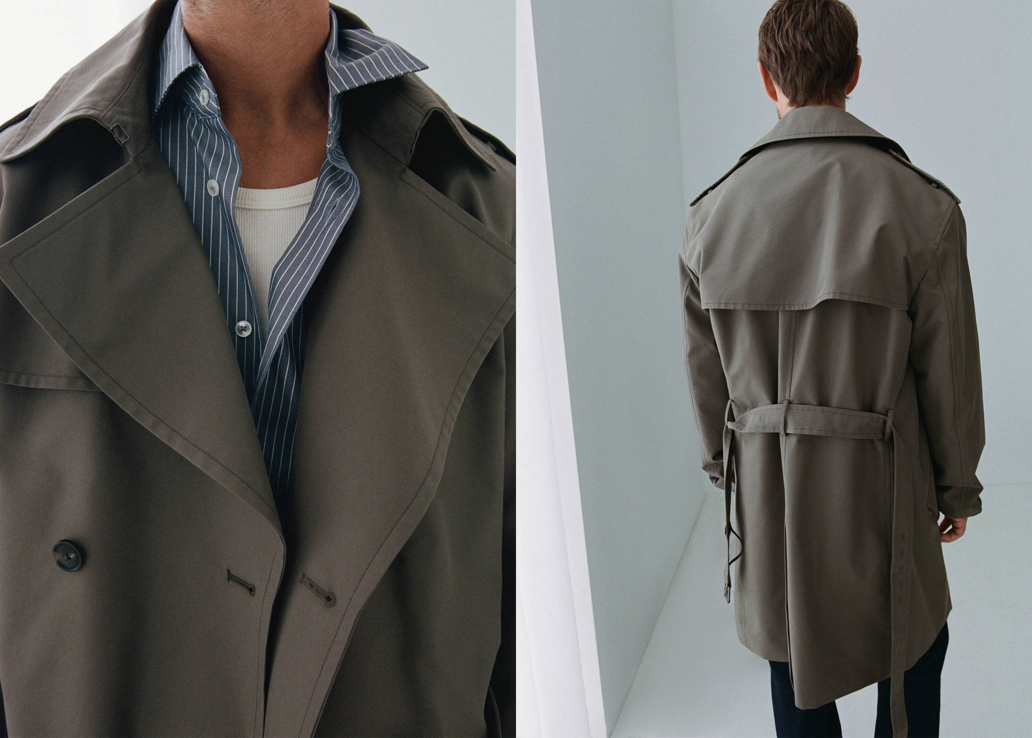 Water-repellent belted trench coat - Panoramic plane