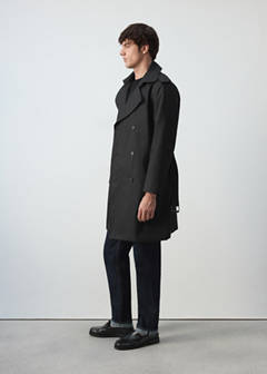 Water-repellent belted trench coat — Black 5