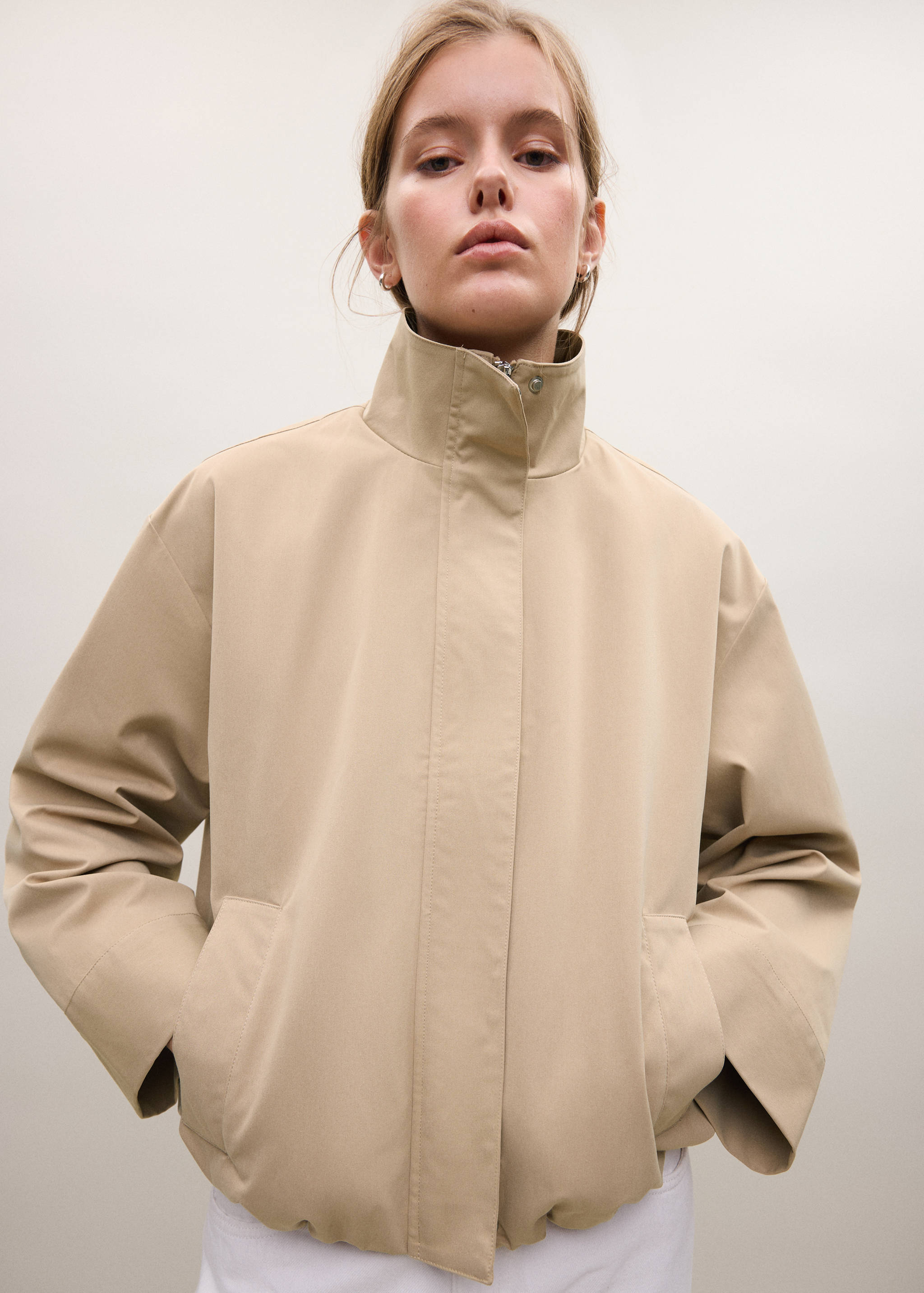 Bomber-style trench coat - Medium plane