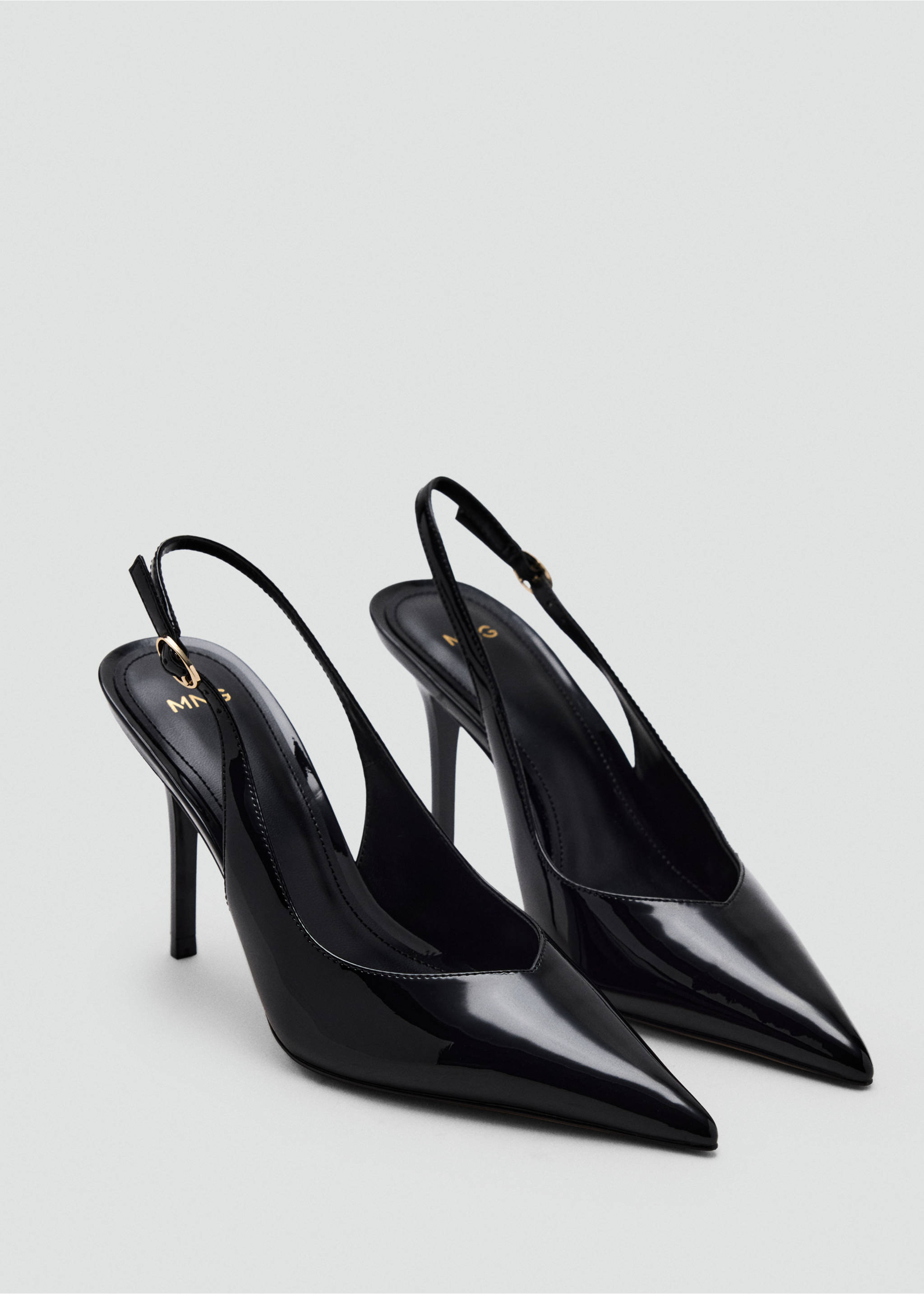Patent heeled shoes - Medium plane, Black. Ref: 37055979-00.