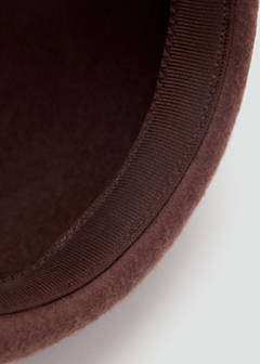 100% wool pillbox hat — Chocolate 6