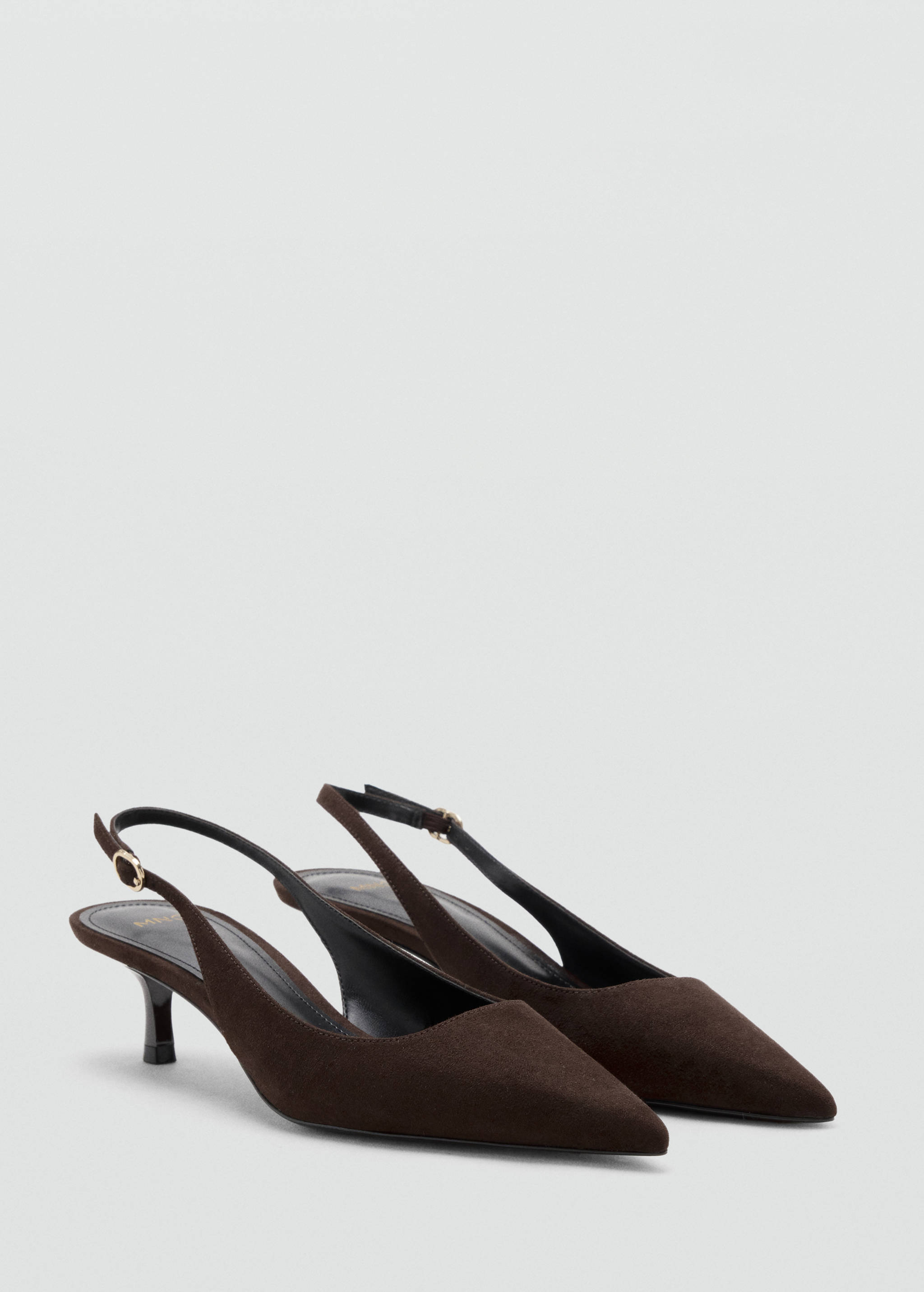 Pointed kitten-heel shoes - Medium plane