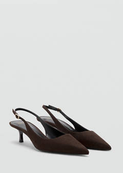 Pointed kitten-heel shoes — Chocolate 2