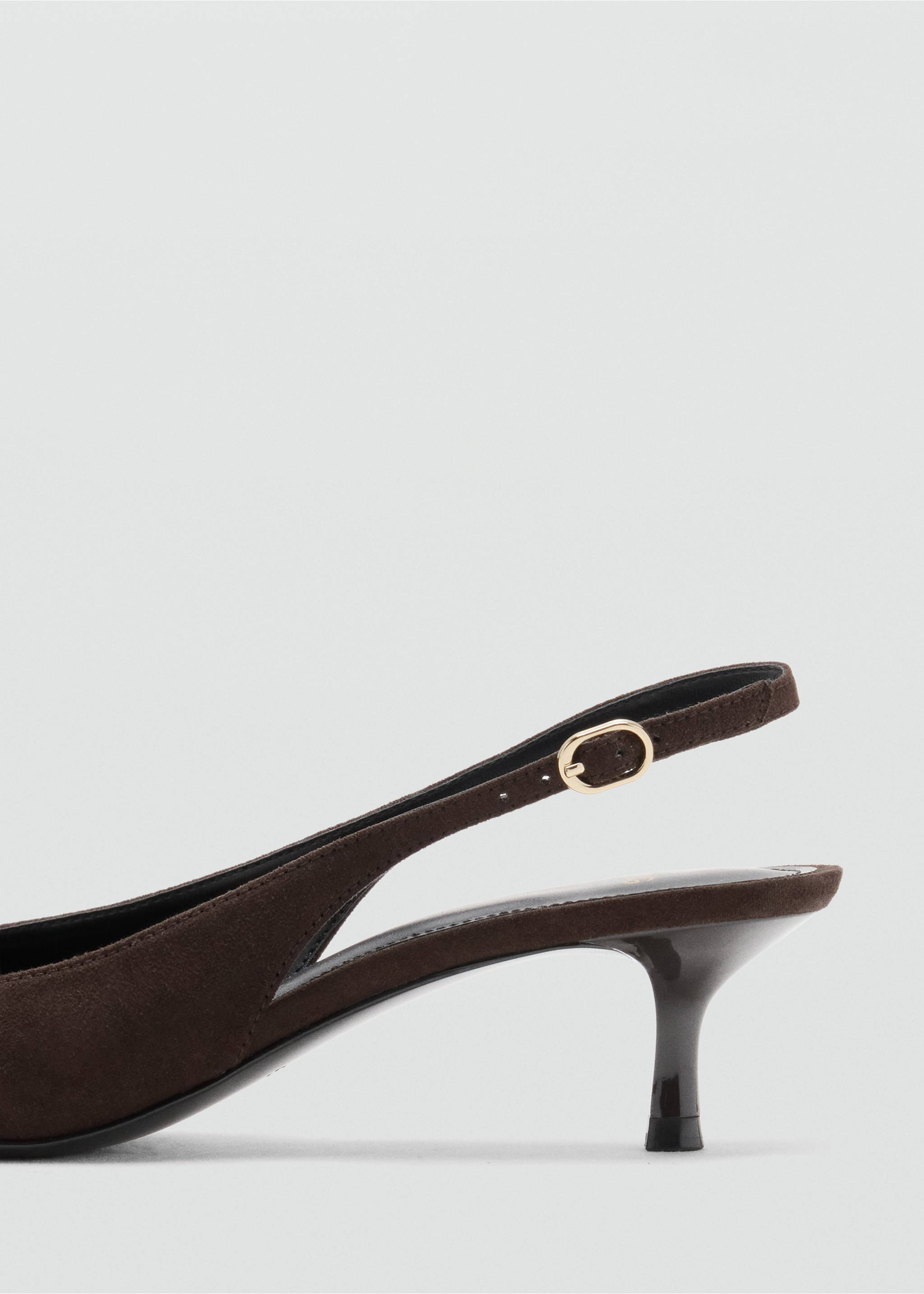 Pointed kitten-heel shoes - Details of the article 1, Chocolate. Ref: 37055982-00.