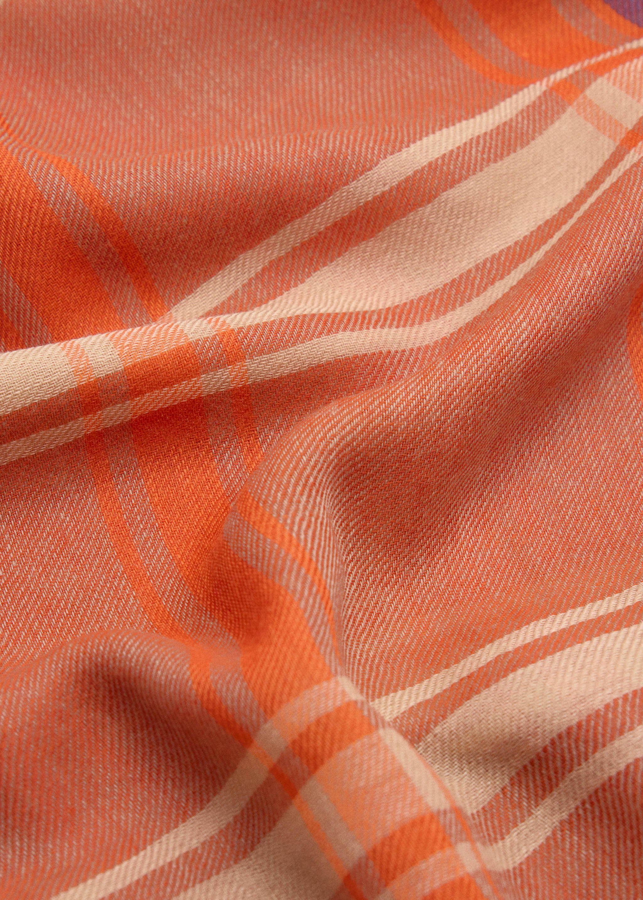 100% wool plaid scarf - Medium plane