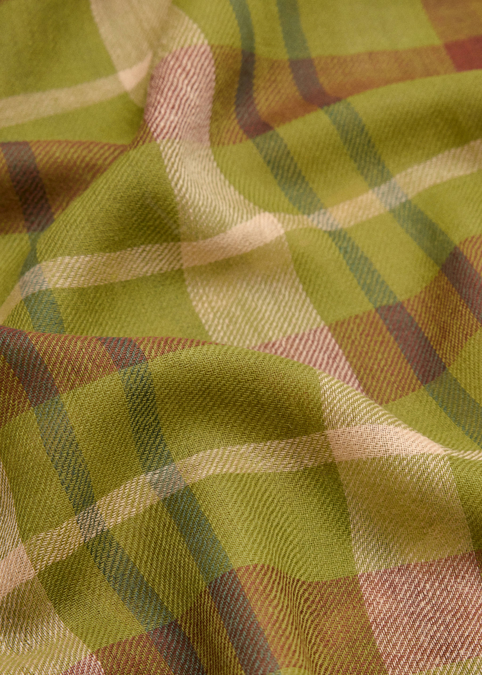 100% wool plaid scarf - Medium plane
