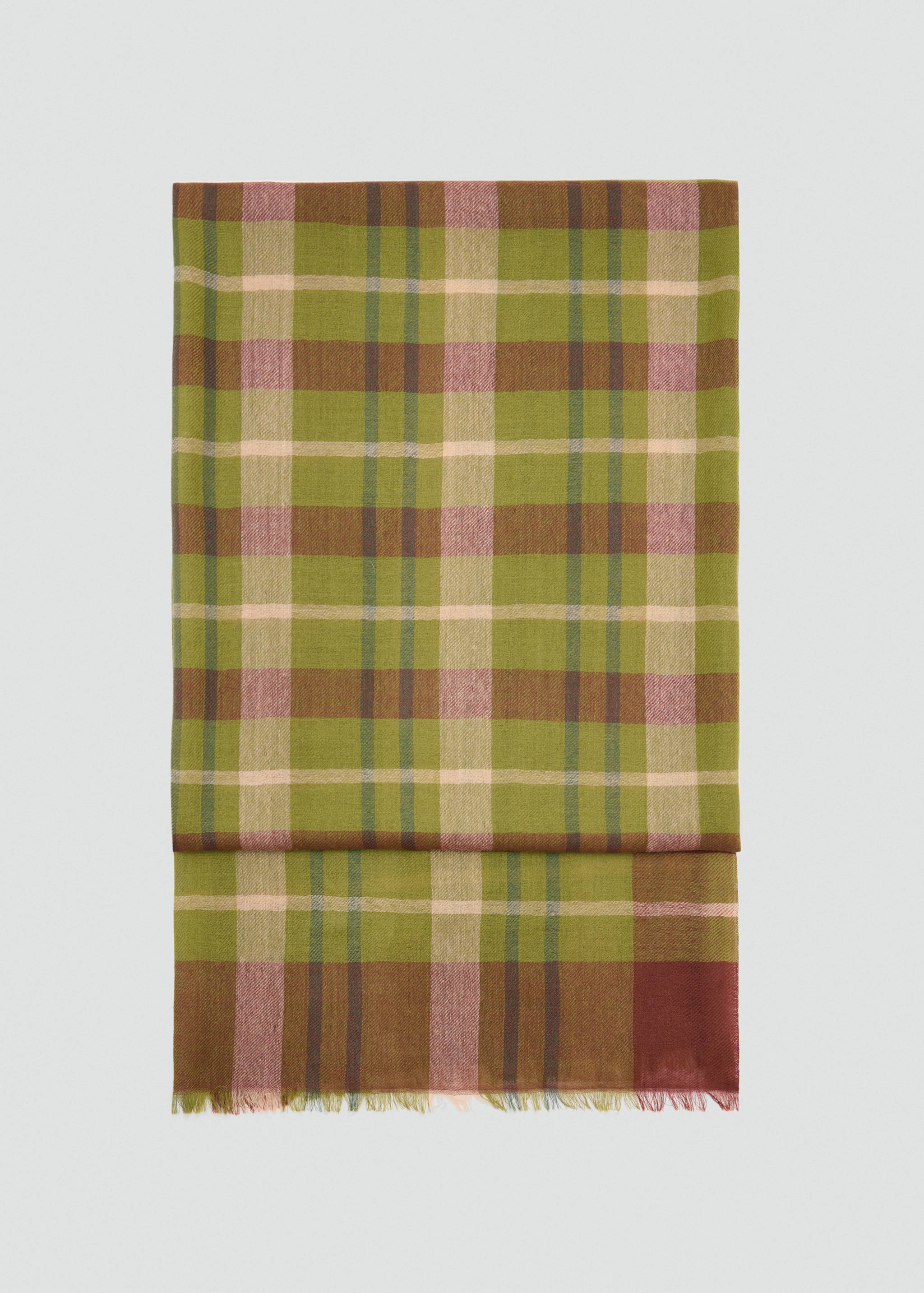 100% wool plaid scarf - Article without model