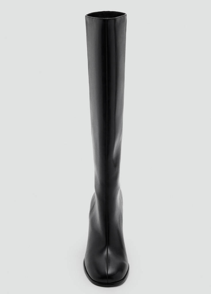 High block-heel boot — Black