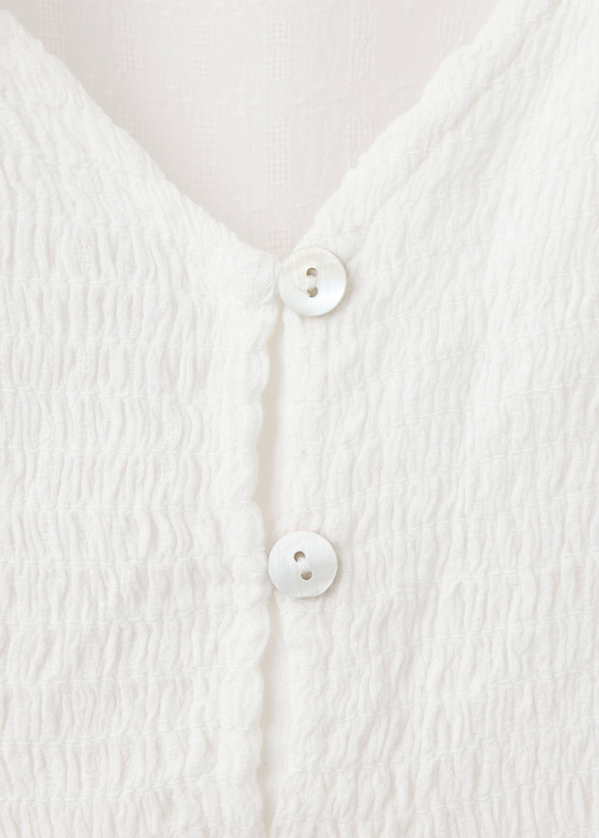 Gathered blouse with V-neckline - Details of the article 8
