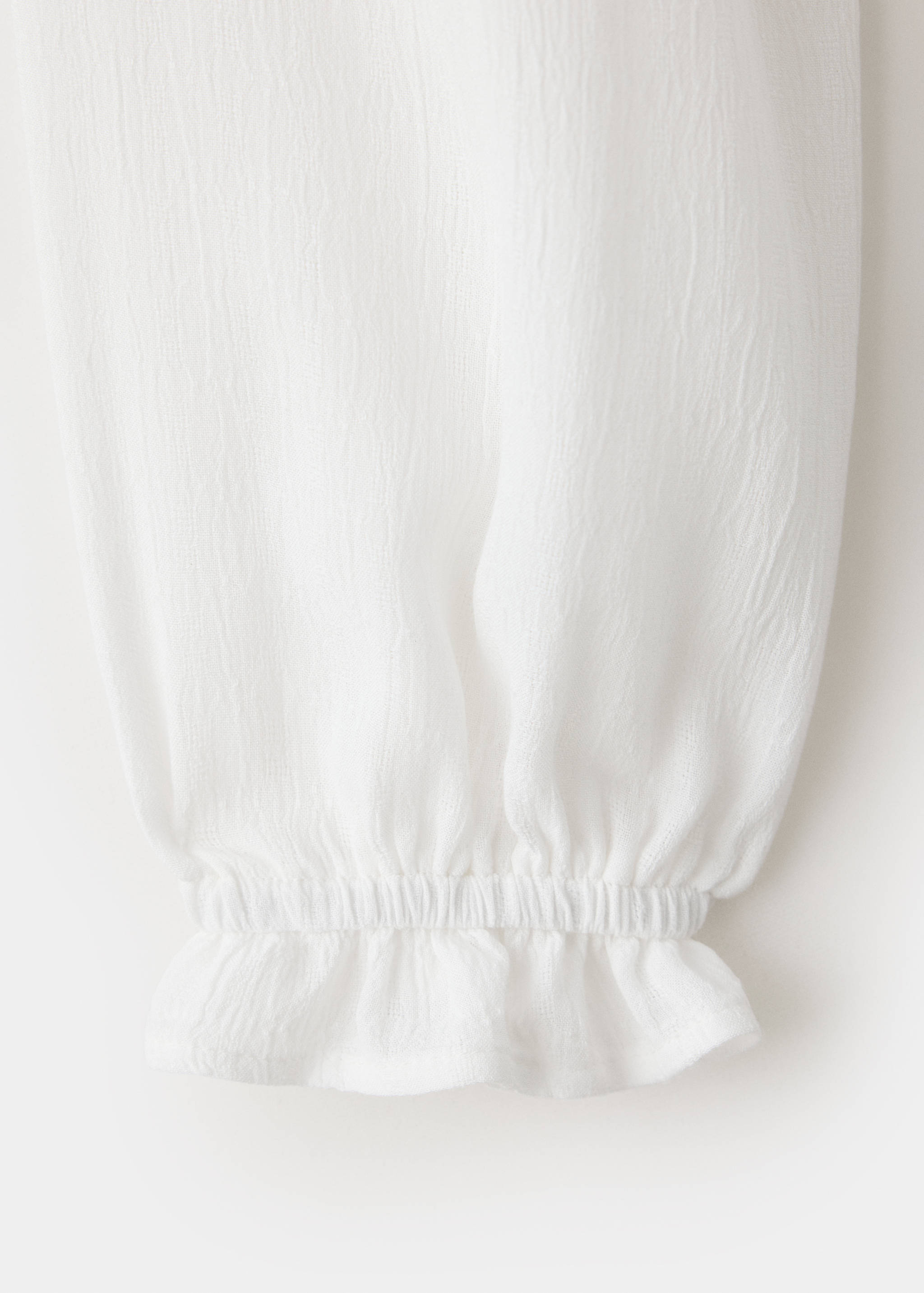 Gathered blouse with V-neckline - Details of the article 0
