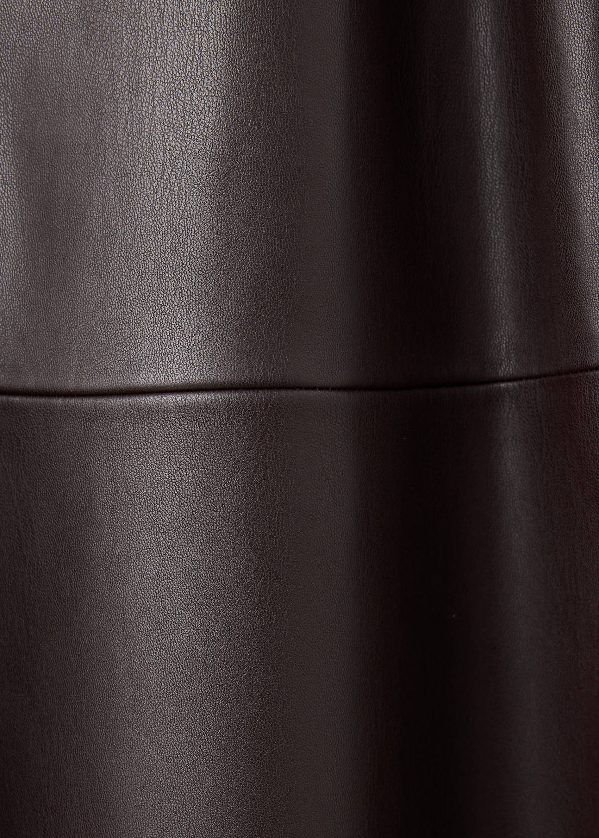 Faux leather A-line skirt — Chocolate