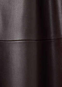 Faux leather A-line skirt — Chocolate 10