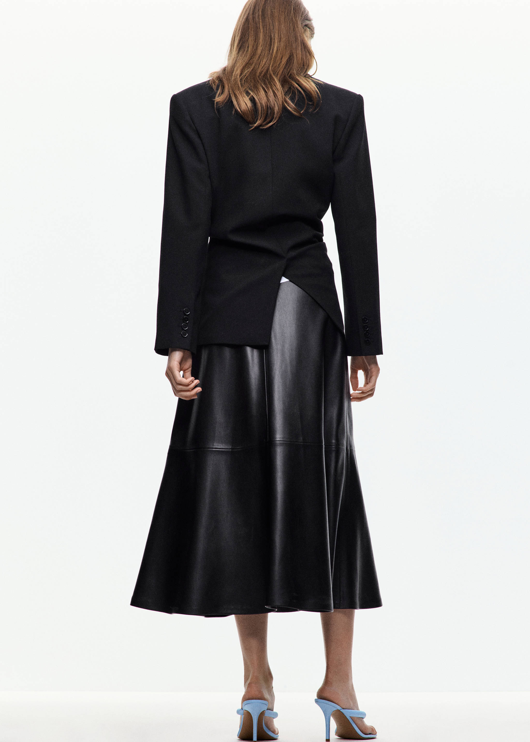 Faux-leather A-line skirt - Artikelns baksida