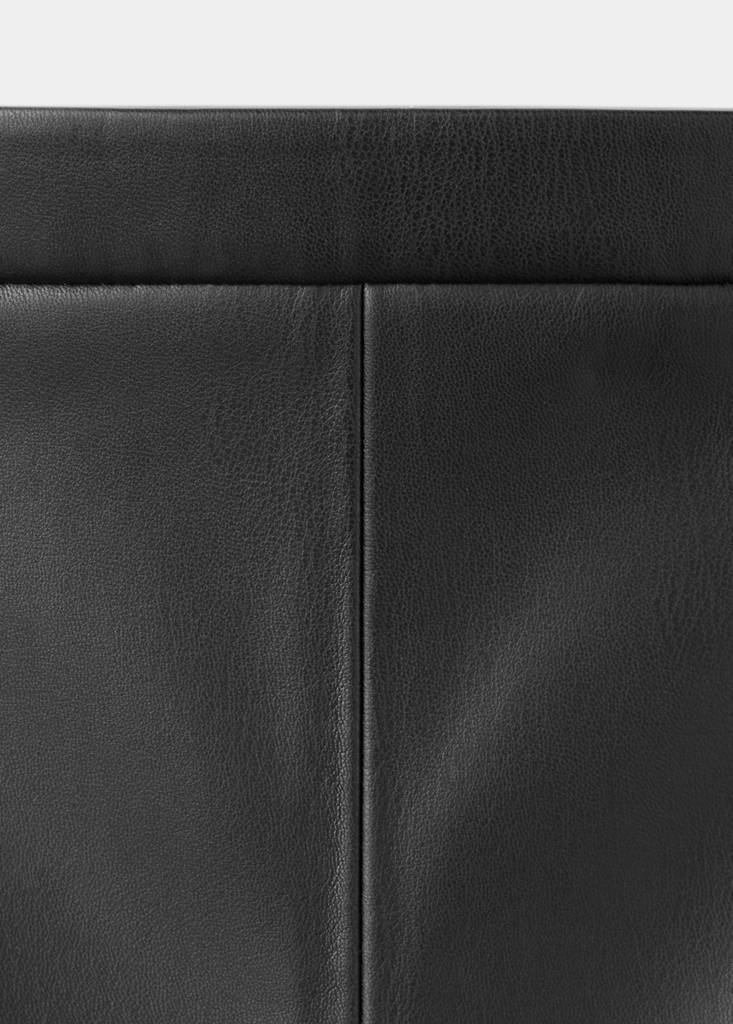 Faux leather A-line skirt — Black