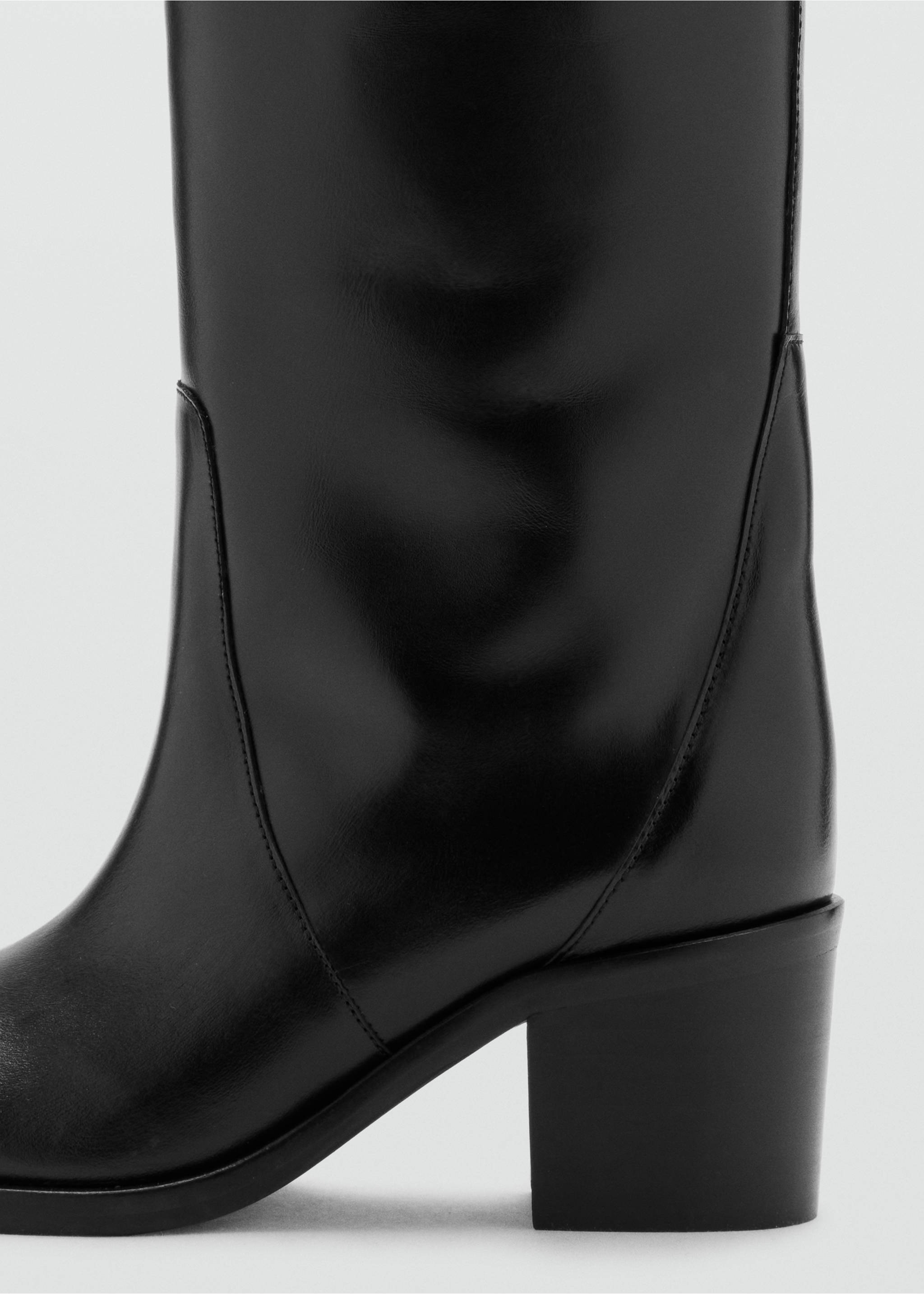 Bota 100% piel tacón - Detalle del artículo 1, Negro. Ref: 37055989-00.