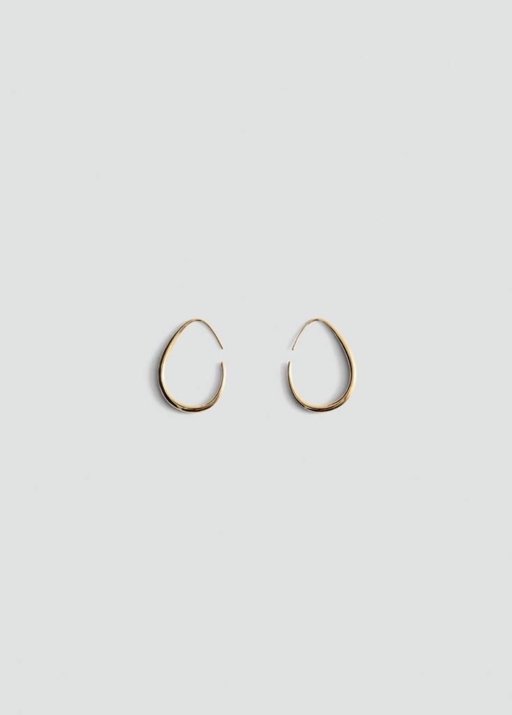 Stainless steel hoop earrings — Gold