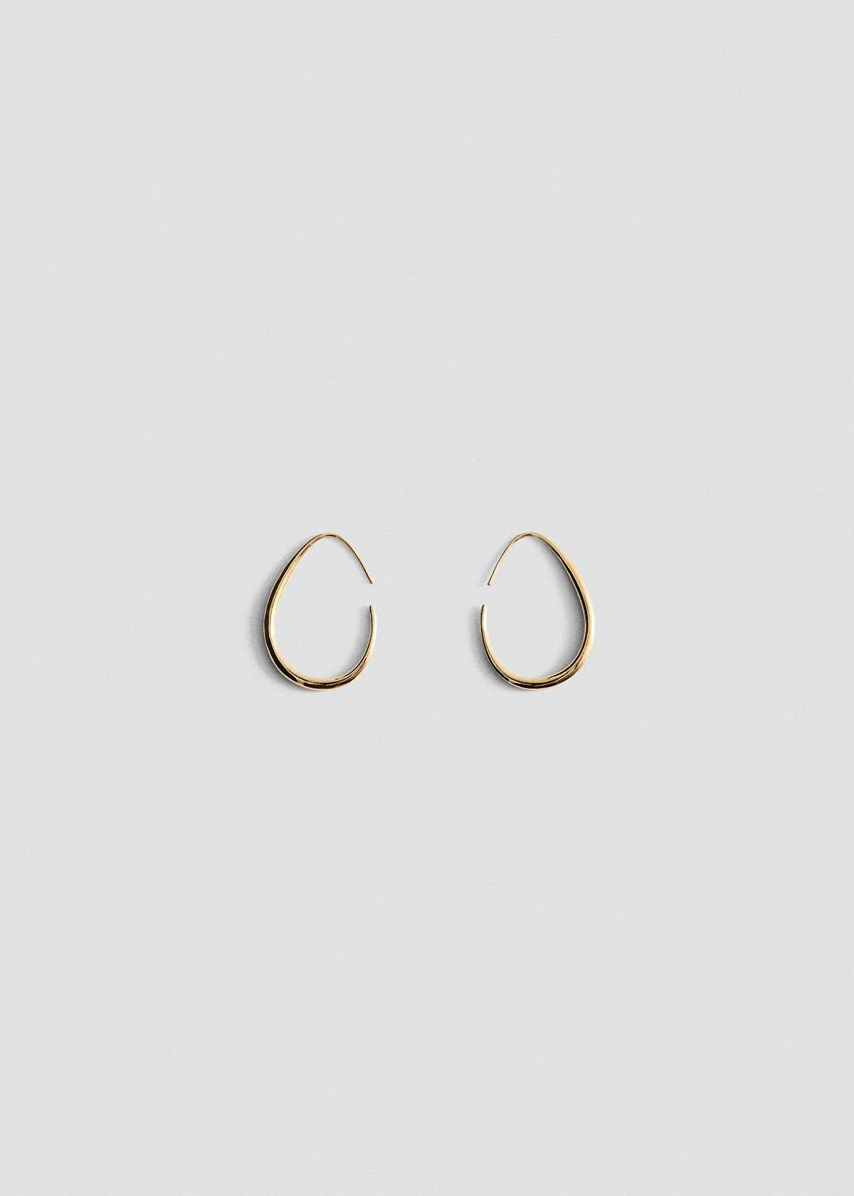 Stainless steel hoop earrings — Gold
