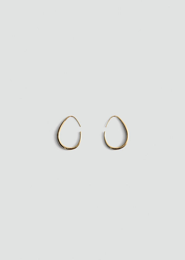 Stainless steel hoop earrings — Gold