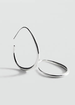 Stainless steel hoop earrings — Silver 1