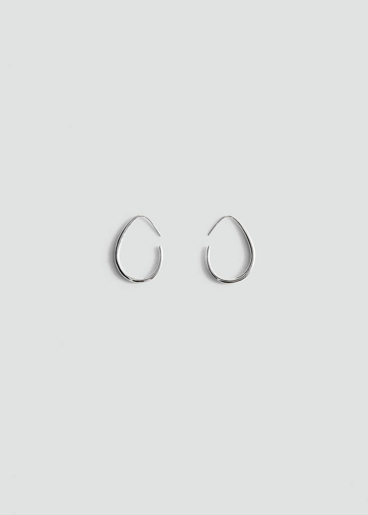 Stainless steel hoop earrings — Silver