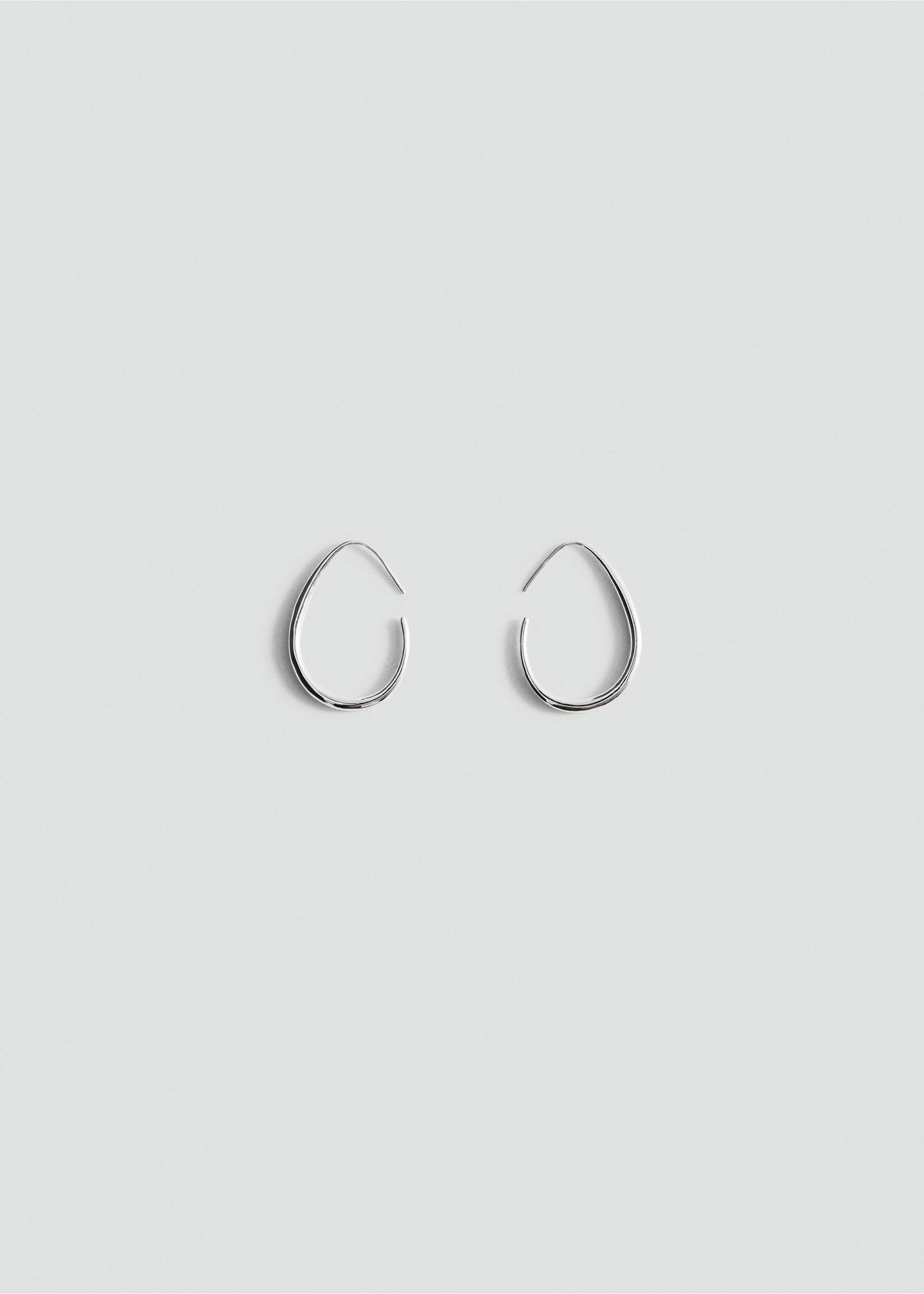 Stainless steel hoop earrings - Article without model, Silver. Ref: 37055992-00.