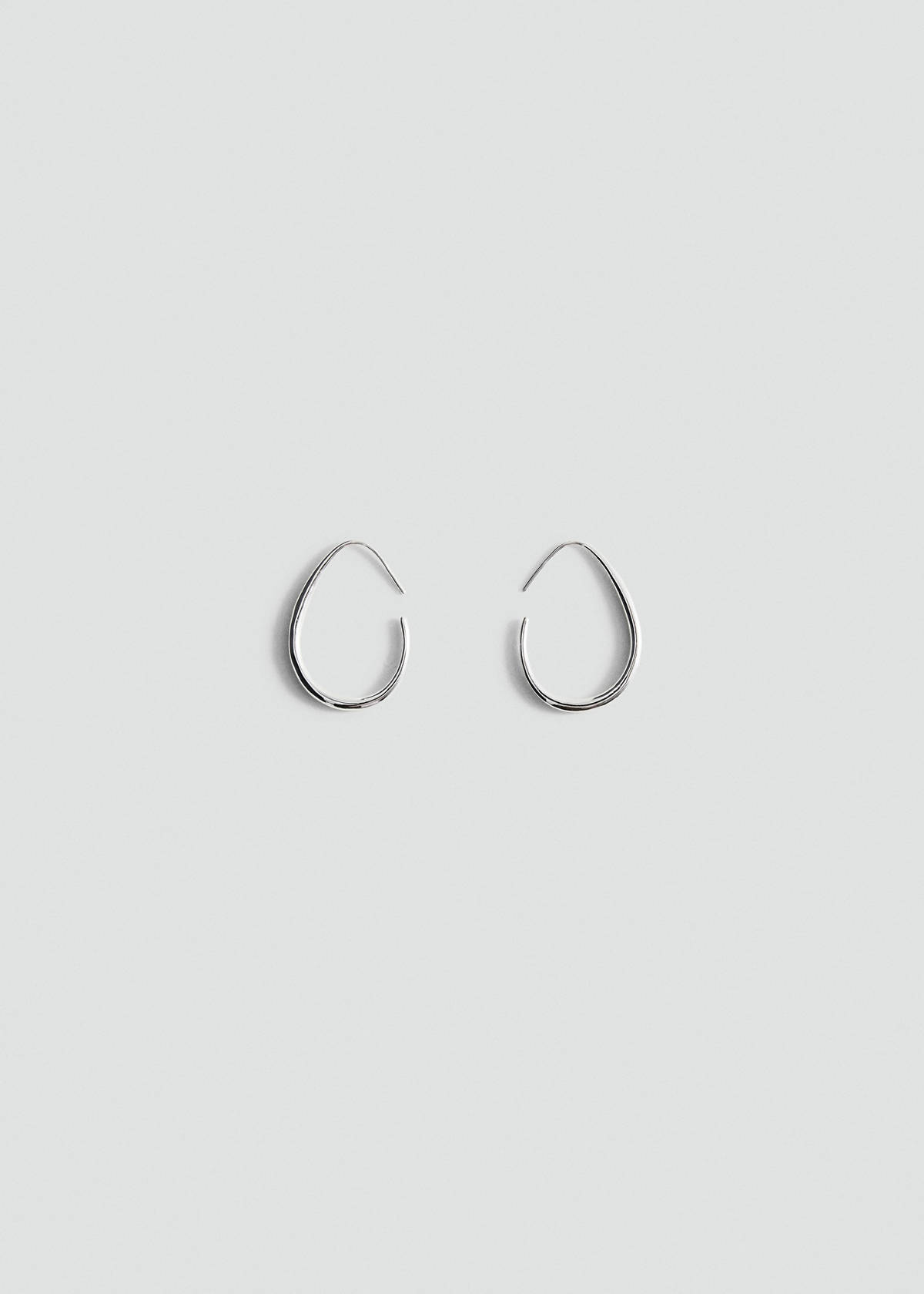 Stainless steel hoop earrings — Silver