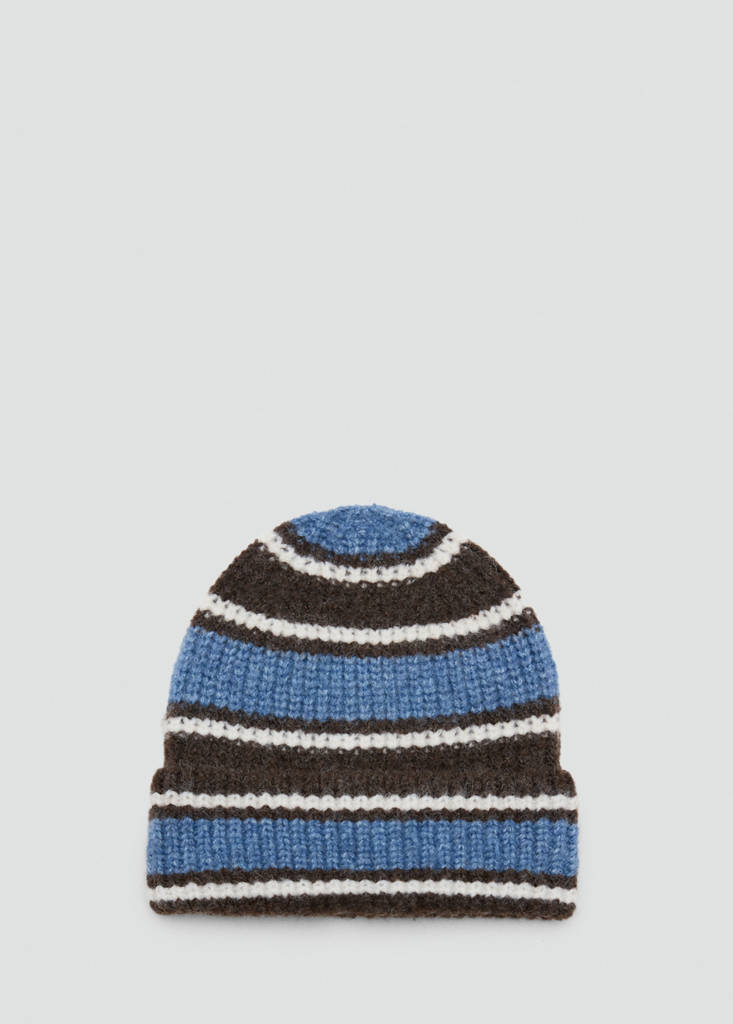Ribbed striped hat — Sky Blue