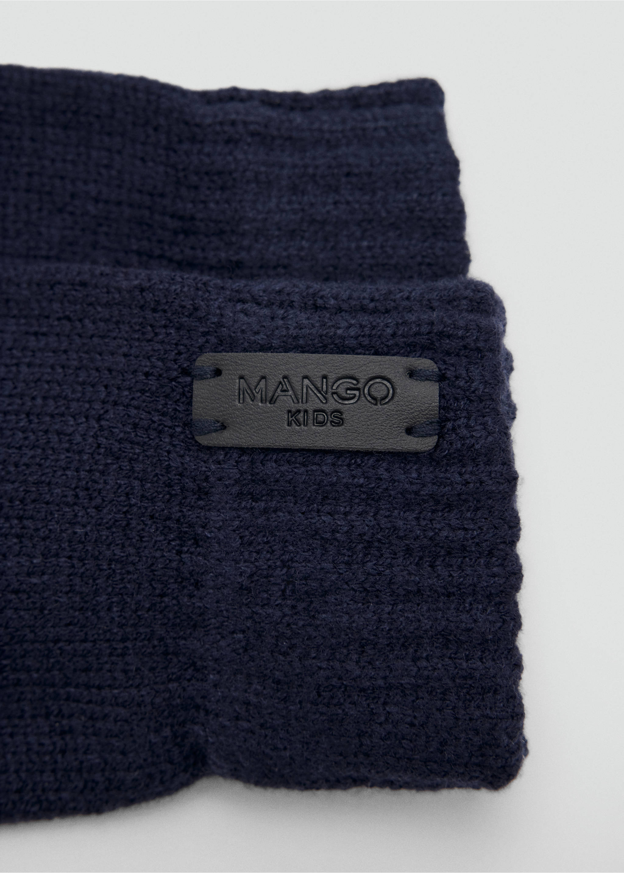 Ribbed gloves - Details of the article 1, Navy. Ref: 37055997-00.