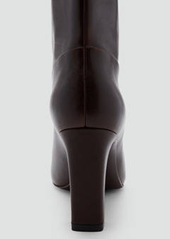 Leather heeled boots — Burgundy 6