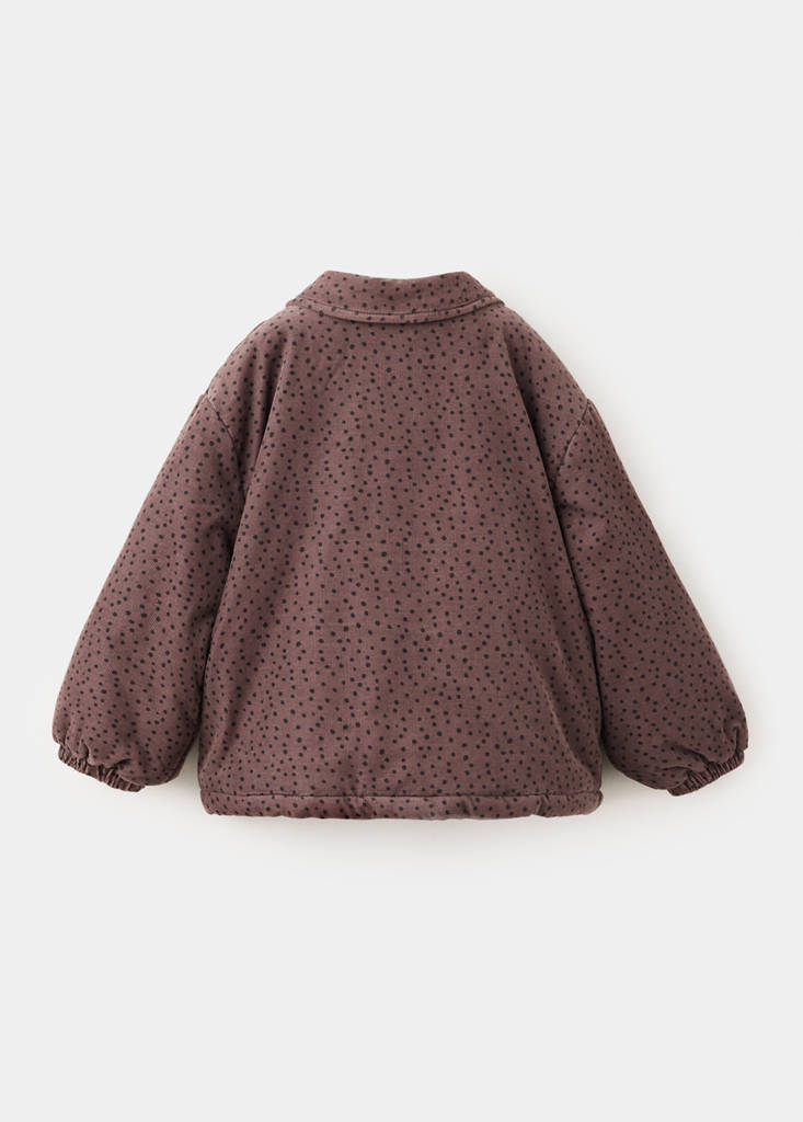 Polka-dot corduroy jacket — Chocolate