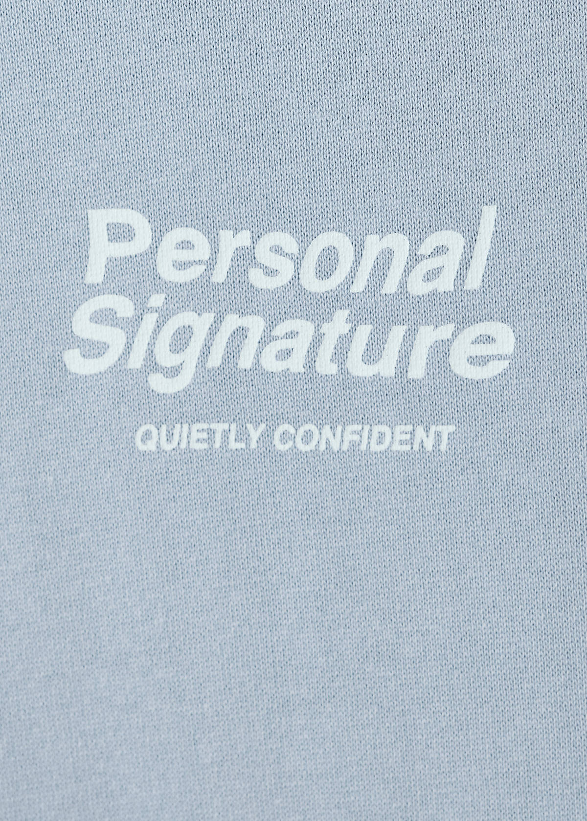 Cotton hooded sweatshirt with text print — Blue