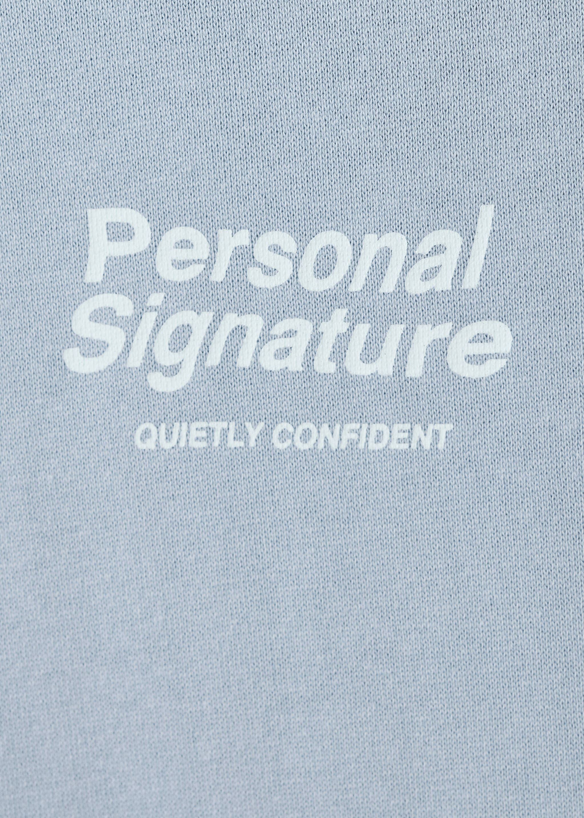 Cotton hooded sweatshirt with text print - Details of the article 8