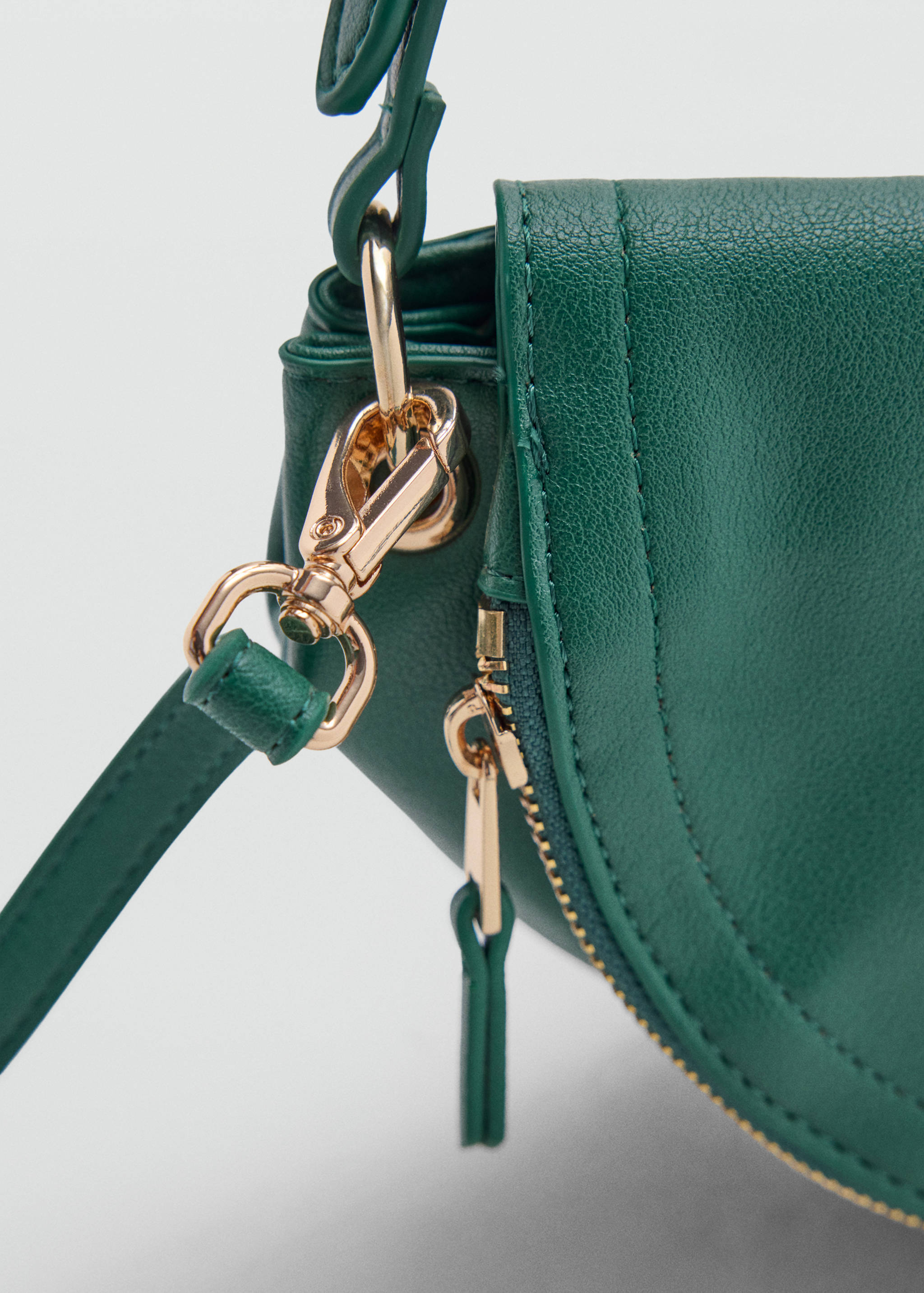 Leather-effect half-moon shoulder bag - Details of the article 1