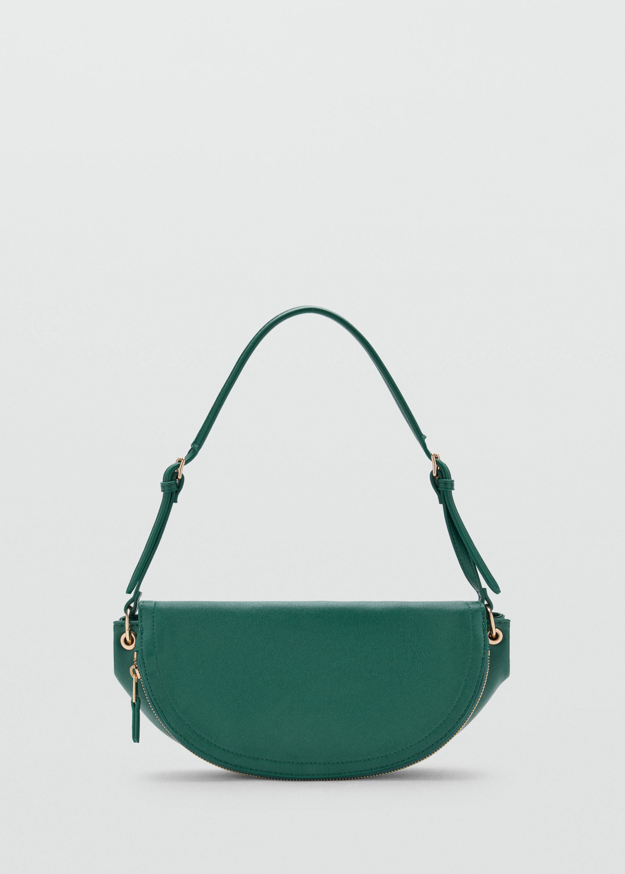 Leather-effect half-moon shoulder bag - Article without model