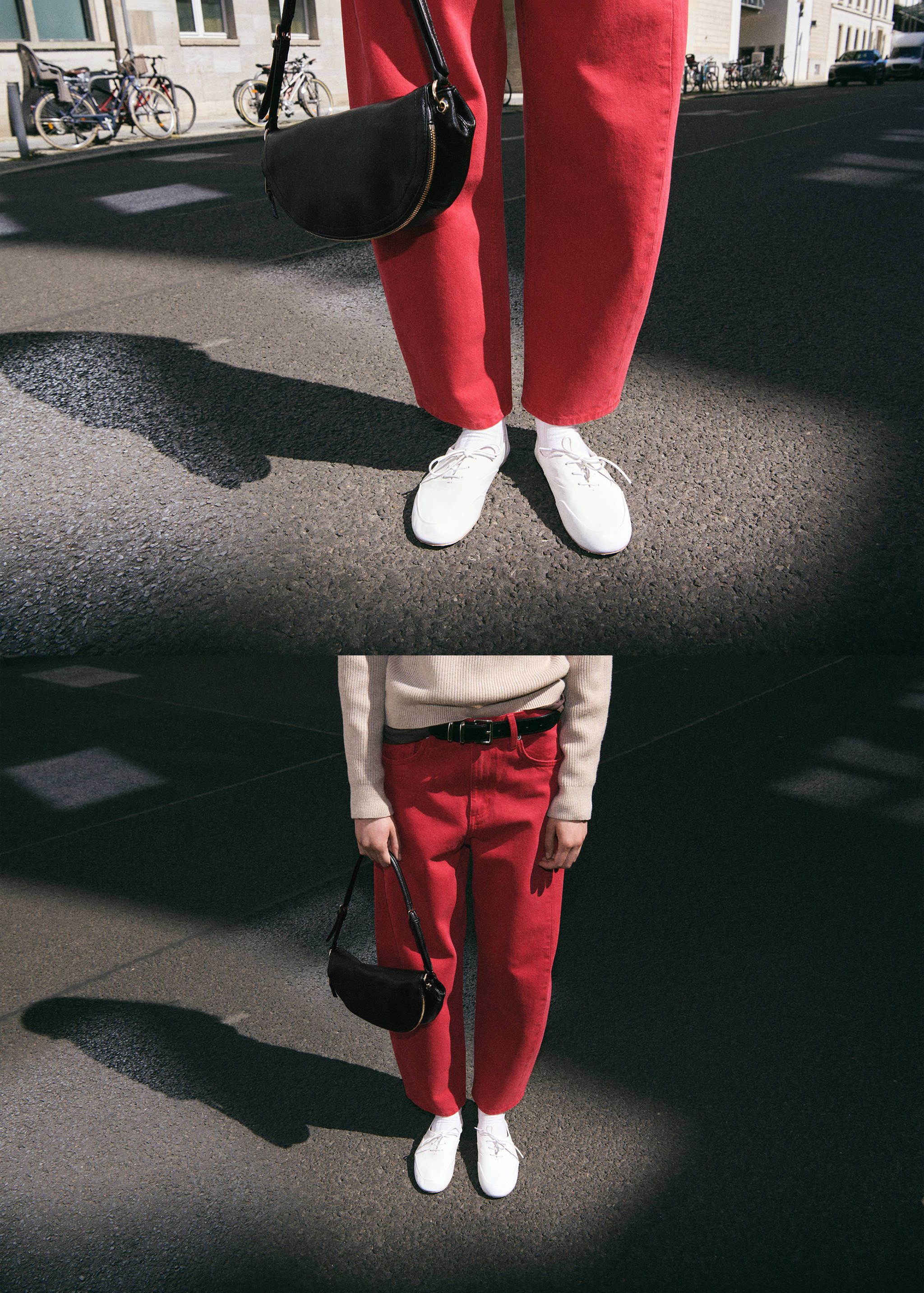 Leather-effect half-moon shoulder bag - Details of the article 9