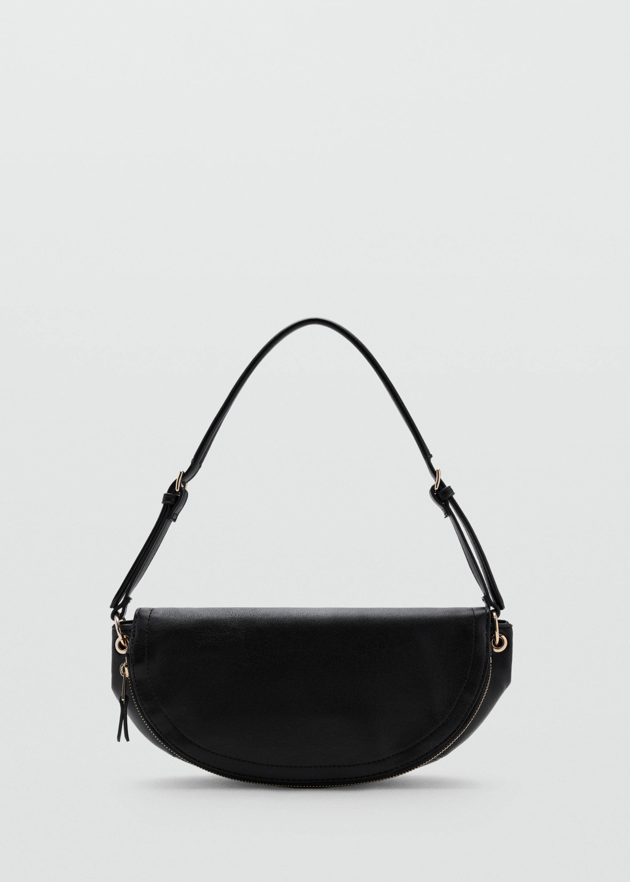 Leather-effect half-moon shoulder bag - Article without model