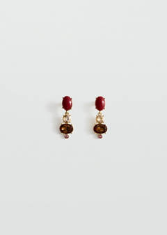 Pendant crystals earrings — Gold 1