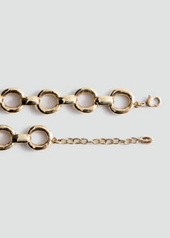 Crystal chain necklace — Gold 3