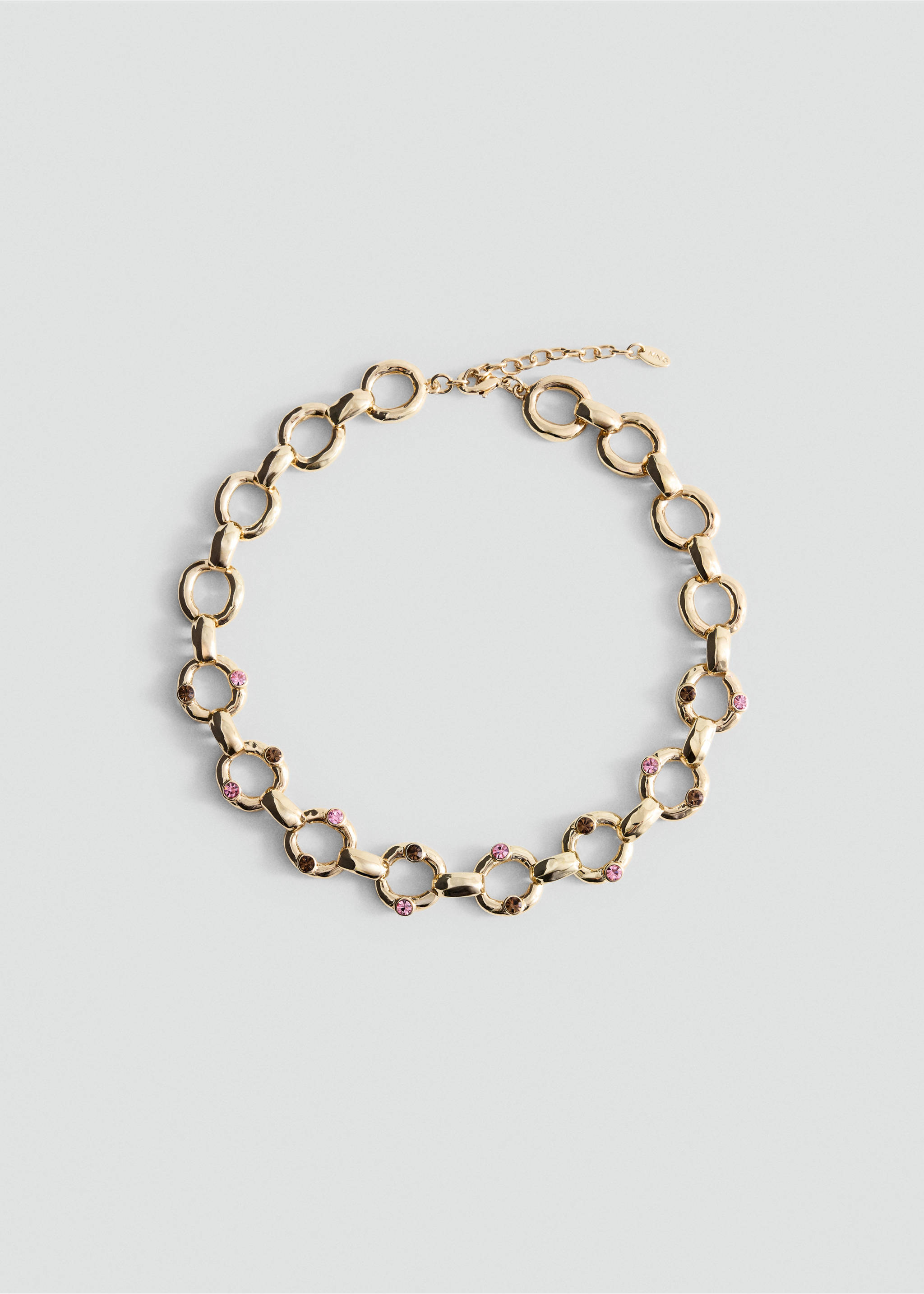 Halskette mit Glassteinchen - Artikel ohne Model, Gold. Ref: 37056008-00.